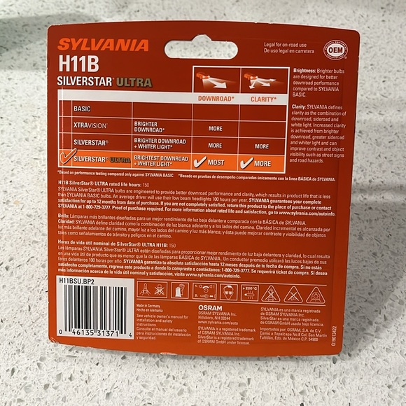 SYLVANIA - H11B SilverStar Ultra - Picture 3 of 3